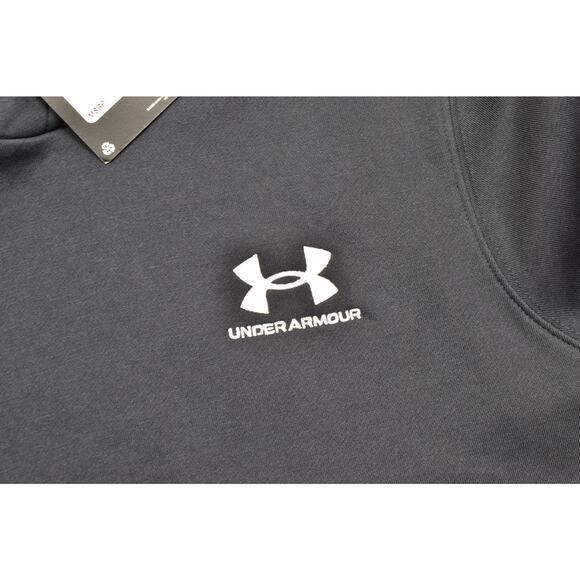 Under Armour Men's Black Essential Fleece Hoodie Regular Size M Cotton Blend NEW - Picture 4 of 8